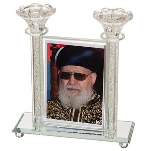פמוטי קריסטל מהודר הרב עובדיה 21 סמ