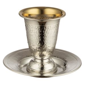 גביע קידוש ציפוי כסף טהור 925 מהודר ותחתית 11 ס"מ