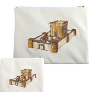 סט טלית תפילין פייו אופוויט עם רקמה בית המקדש 36*29 ס"מ