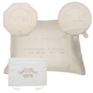 סט פסח מהודר דמוי עור 4 חלקים, מכיל כיסוי פסח,