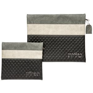 כיסוי טלית תפילין דמוי עור עם רקמה 36*29 ס"מ