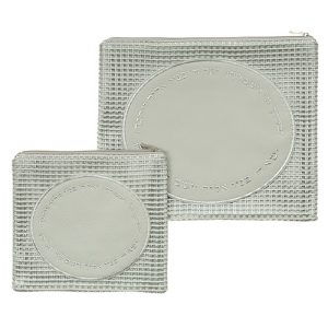 סט טלית תפילין רשת ופי.יו מהודר - אפור 30X37 ס"מ